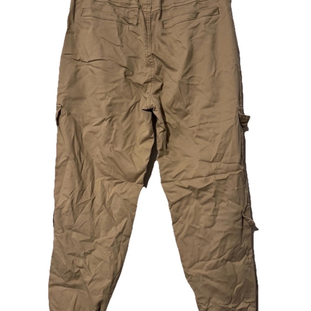 Vip Brown Ripped Distressed Cargo Jogger Pants Baggy Cotton High Rise Size 9 - Picture 3 of 3